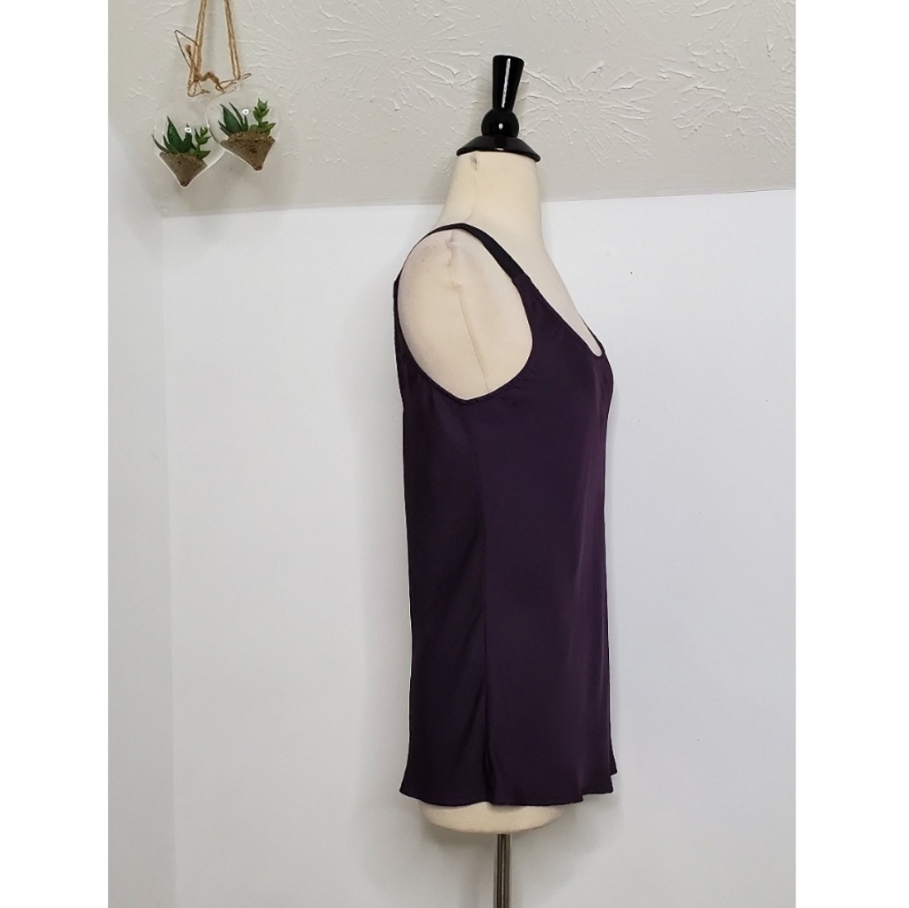 Theory Purple Tank With Wide Black Straps - Picture 3 of 6